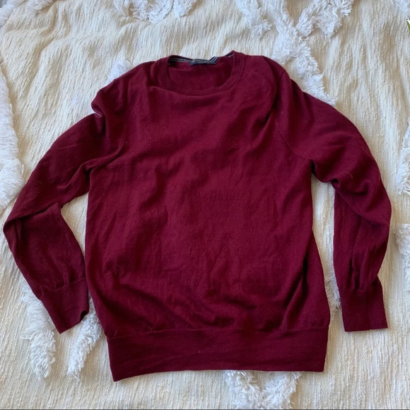 Brooks Brothers Wine Italian Yarn Crewneck Sweater - Picture 1 of 7